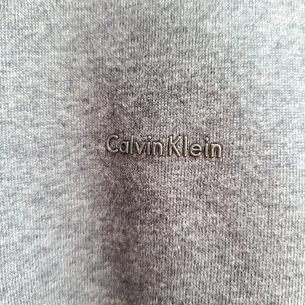 Calvin Klein Zipper Front Cotton Blend Sweatshirt Jacket, Size Large